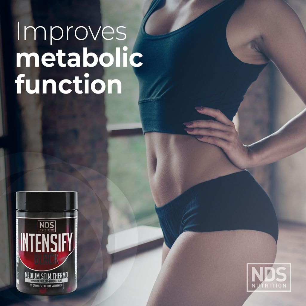 Intensify NDS Nutrition Black – Thermogenic Blend with 90 Count (Pack of 1)