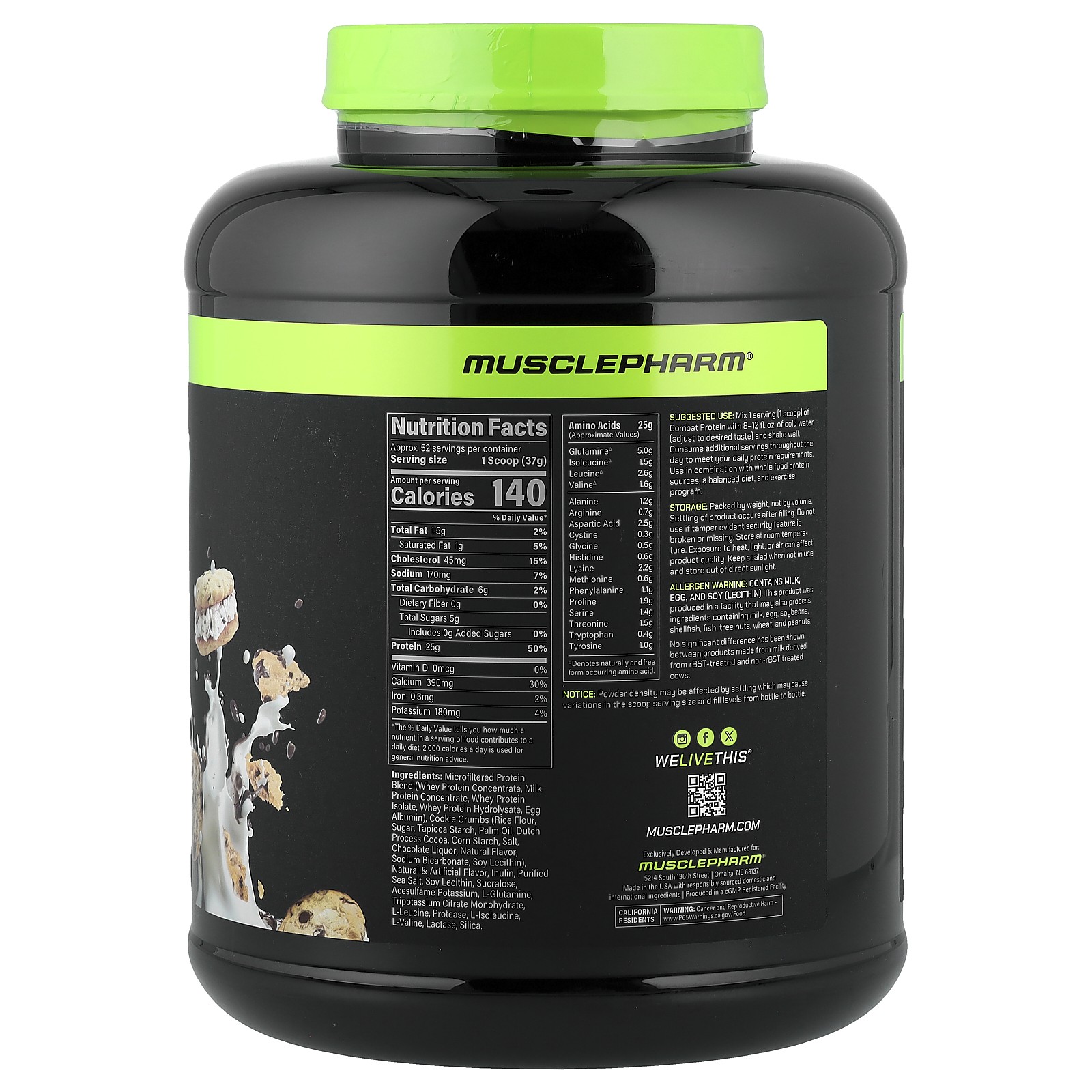 Combat® Protein, Cookies ‘N’ Cream, 4.2 lbs (1.9 kg)