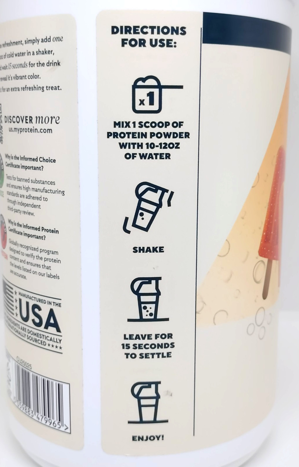 Clear Whey Isolate Protein Powder Orange Cream, 20 Servings, 1.1lbs