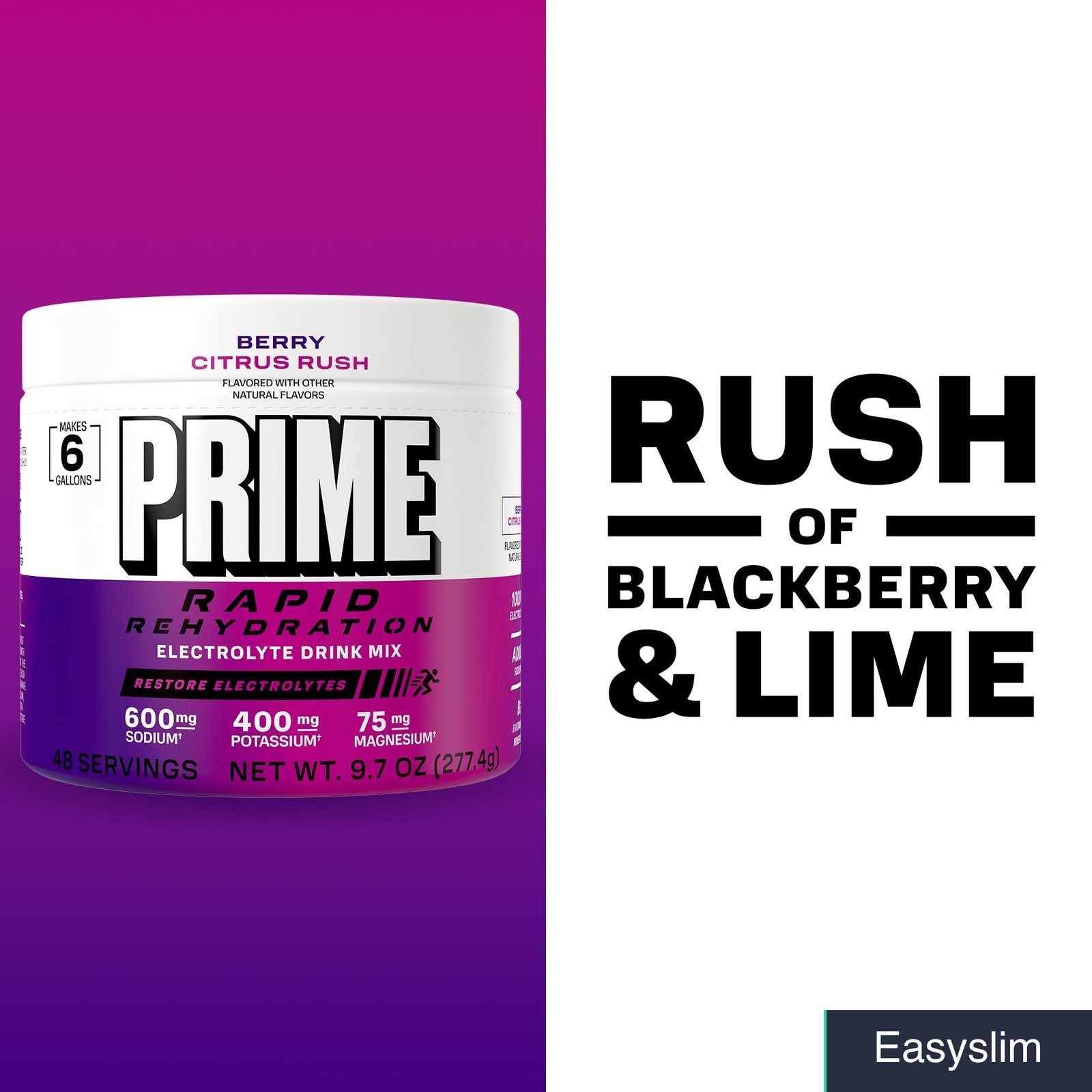 Electrolyte Hydration Powder Berry Citrus Rush Sugar Free 48 Servings