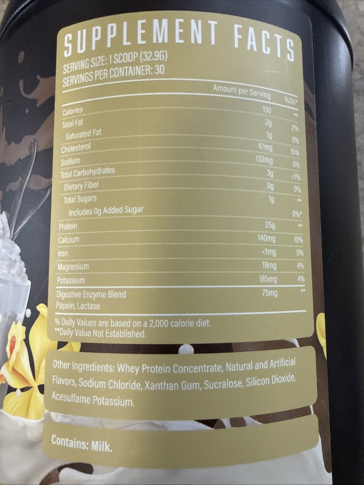 Huge Whey, Protein Powder for Muscle Gain, 25g Protein, Vanilla Milkshake