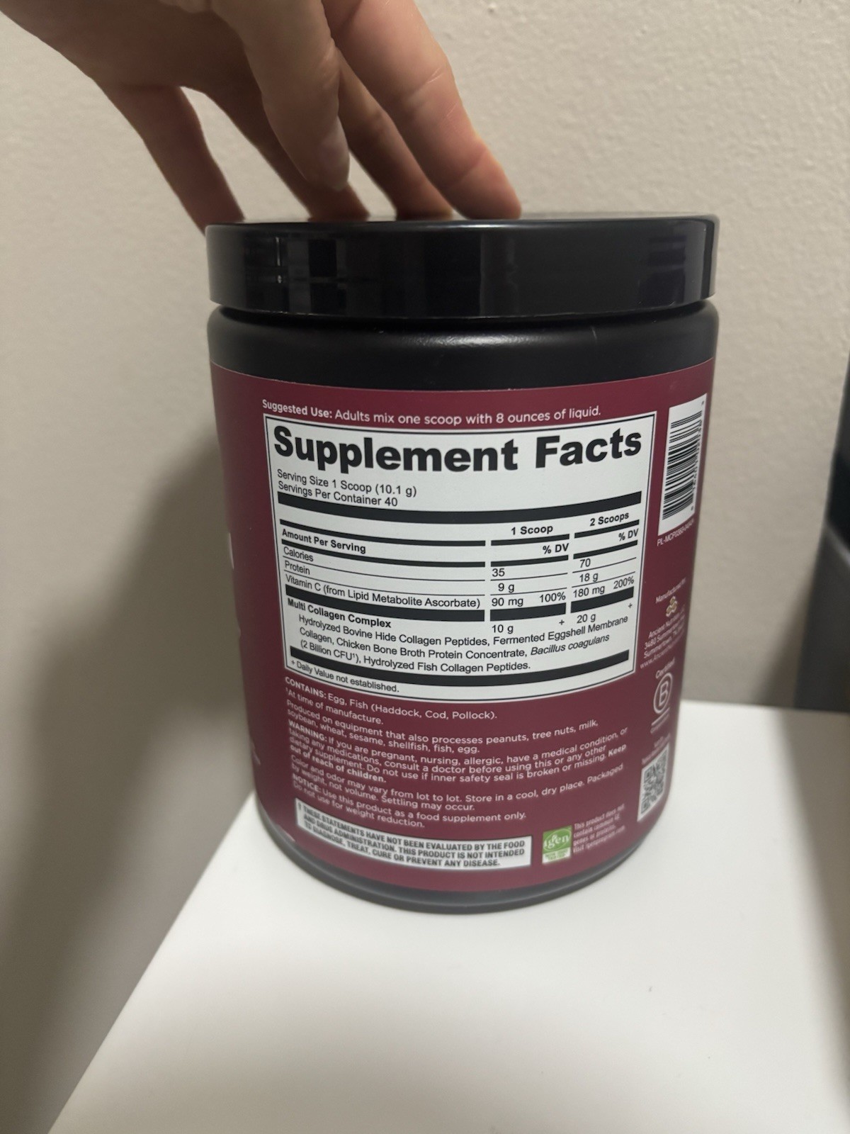 Ancient Nutrition Multi Collagen Protein Hydrolyzed Peptides Unflavored 14.3 oz