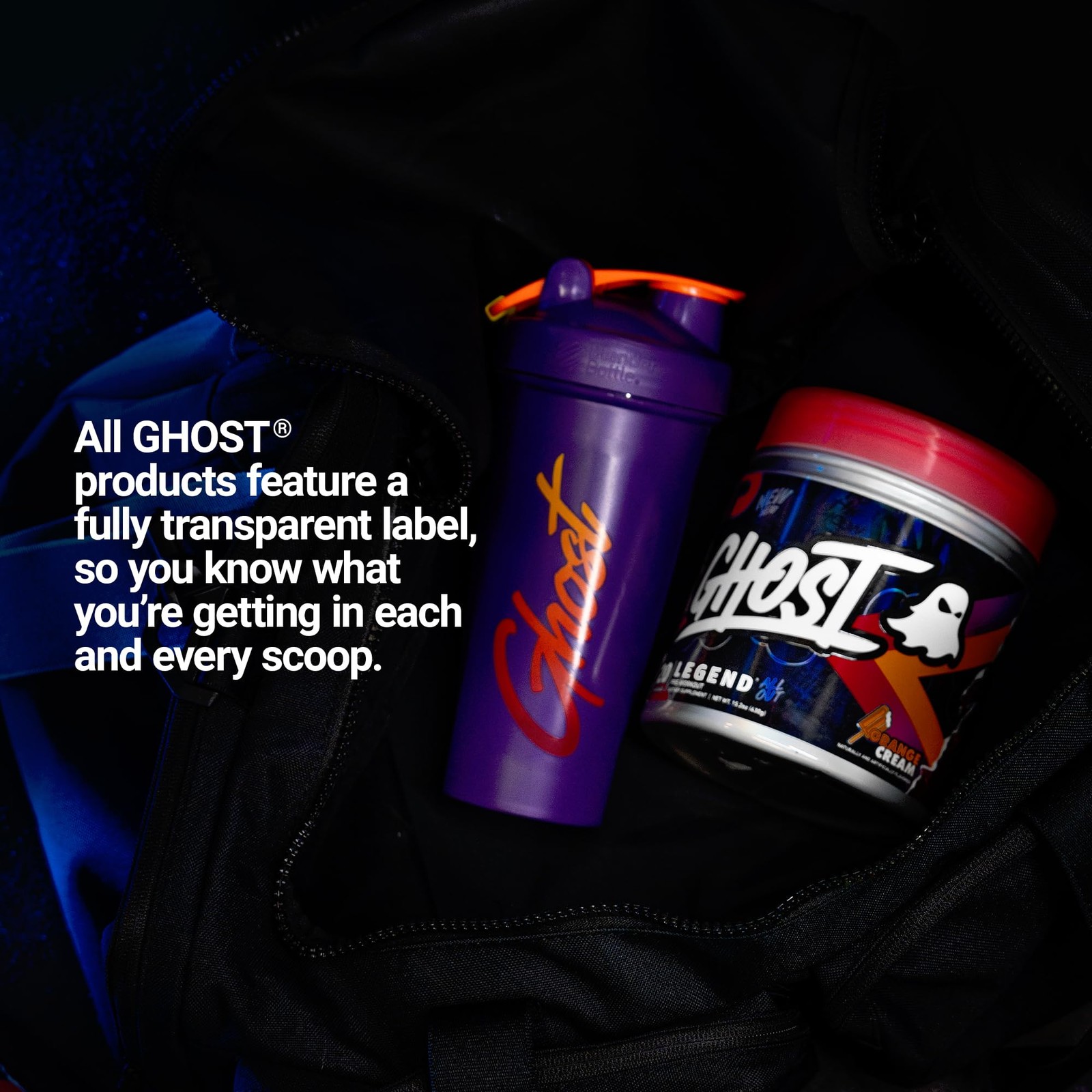 GHOST Legend All Out Pre Workout Powder Orange Cream 20 Servings Pre Workout