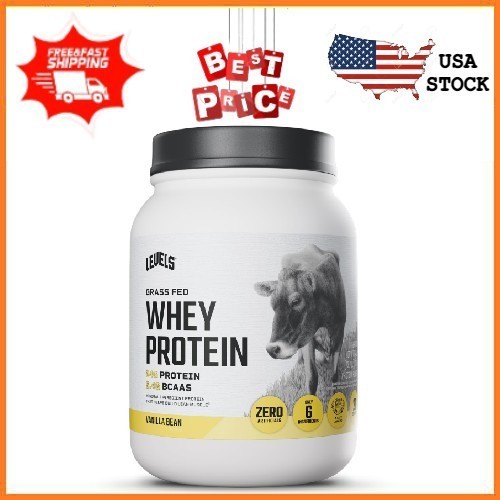 Levels Grass Fed Whey Protein Powder, No Artificials 24G of Protein Vanilla Be