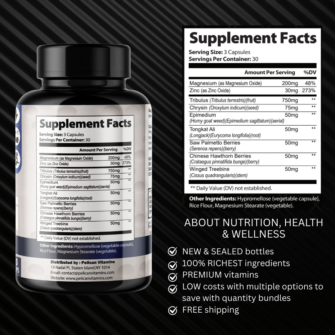 A MAN- Bodybuilding & Men’s Health Support- 12 Bottles- 1080 Capsules
