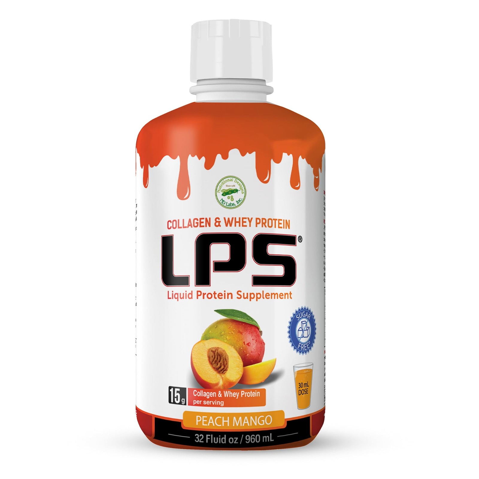 Lps Liquid Collagen & Whey Protein Supplement – Sugar-Free, Dye-Free, Non-Gmo…