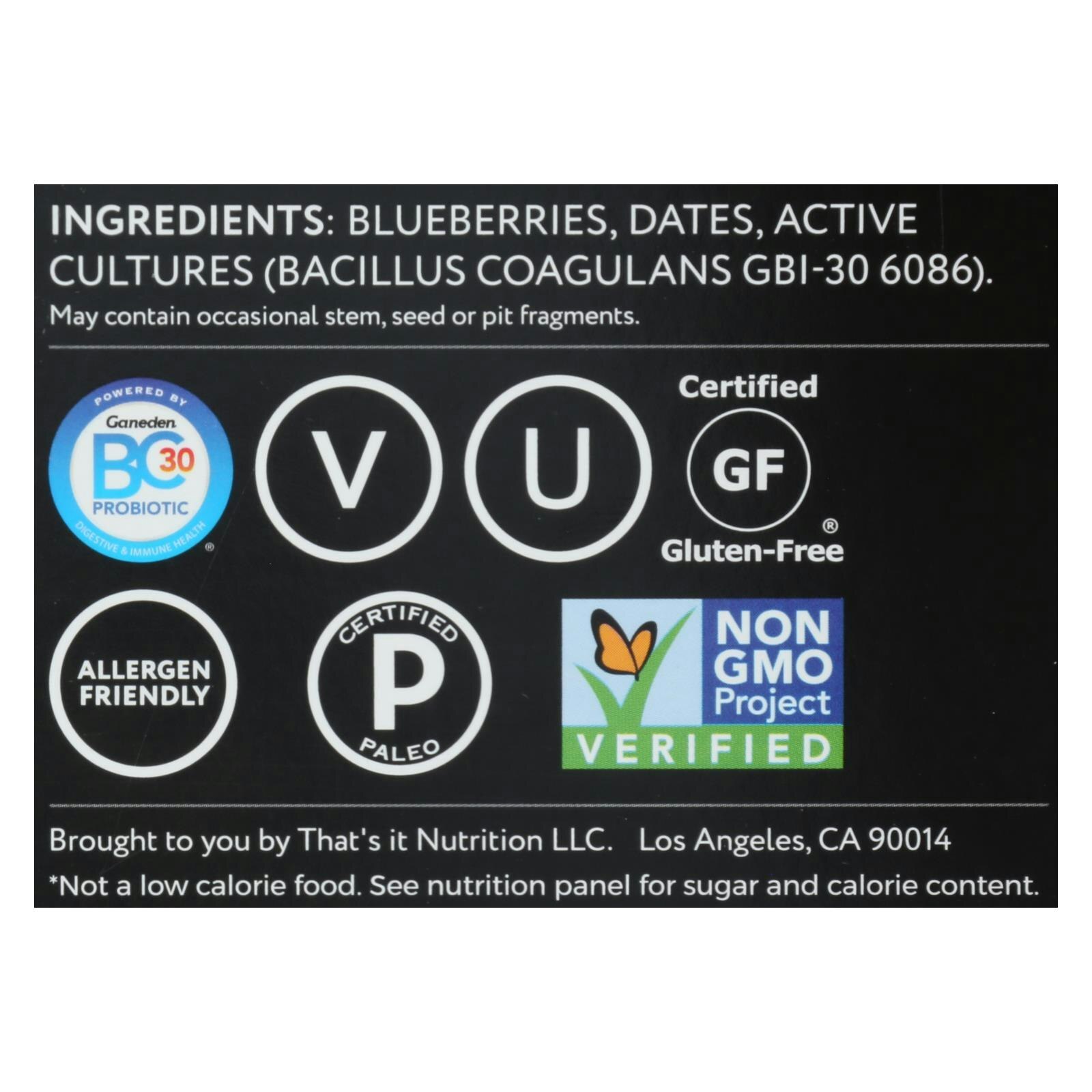 That’s It – Probiotic Fruit Bar Blueberry 1.2 oz (Pack of 12)