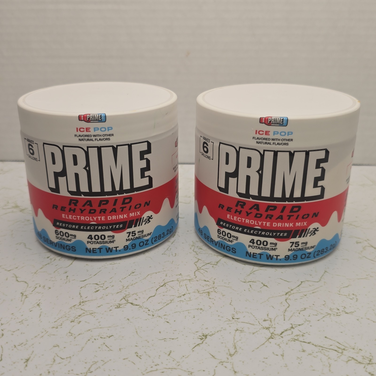 Prime Rapid Rehydration Electrolyte Powder Ice Pop 9.9oz 48 Srvgs 02/28 (2 Pack)