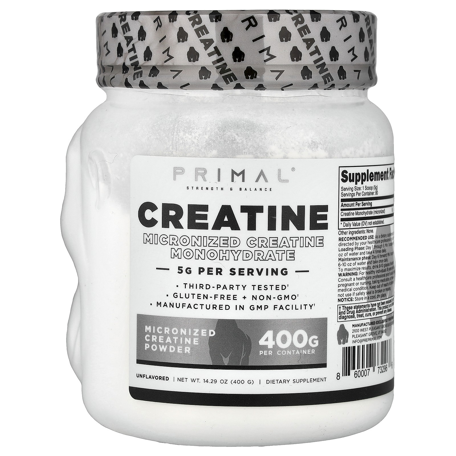 Creatine Powder, Unflavored , 14.11 oz (400 g)