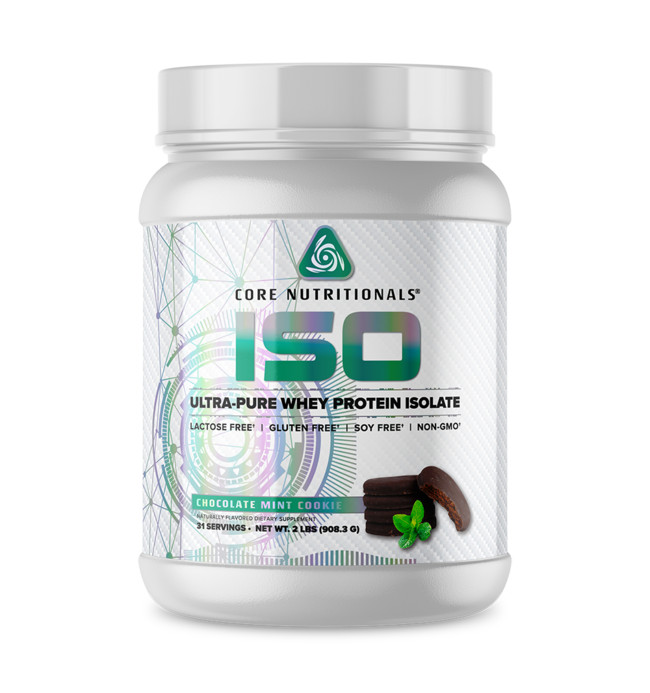 Core Nutritionals ISO Ultra-Pure Isolate Whey Protein 2lb(Chocolate Mint Cookie)
