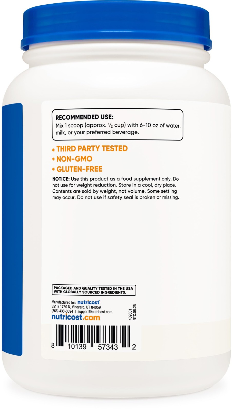 Nutricost Grass-Fed Whey Protein Isolate 2 Pound (Pack of 1), Chocolate