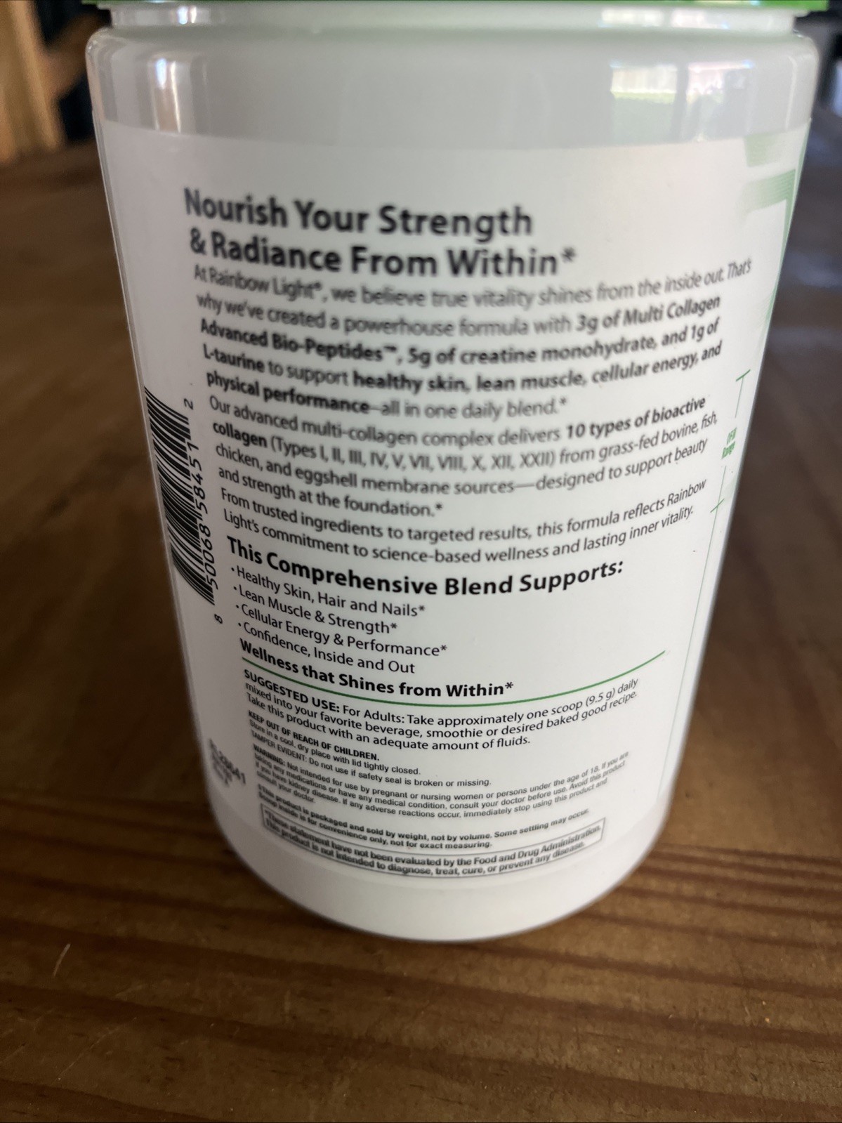 Rainbow Light Creatine + Multi Collagen Powder 10 oz