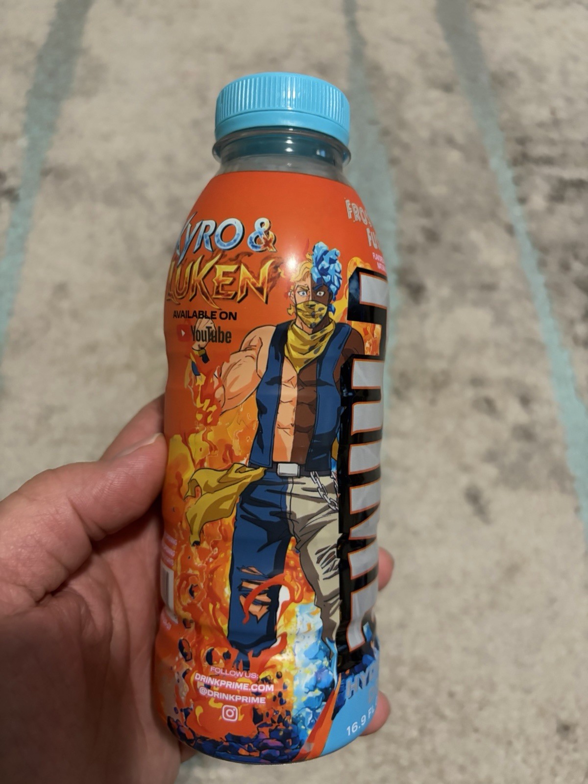 LOT (3) KYRO & LUKEN PRIME HYDRATION DRINK! FROSTBITE FUSION, Full Bottles, RARE
