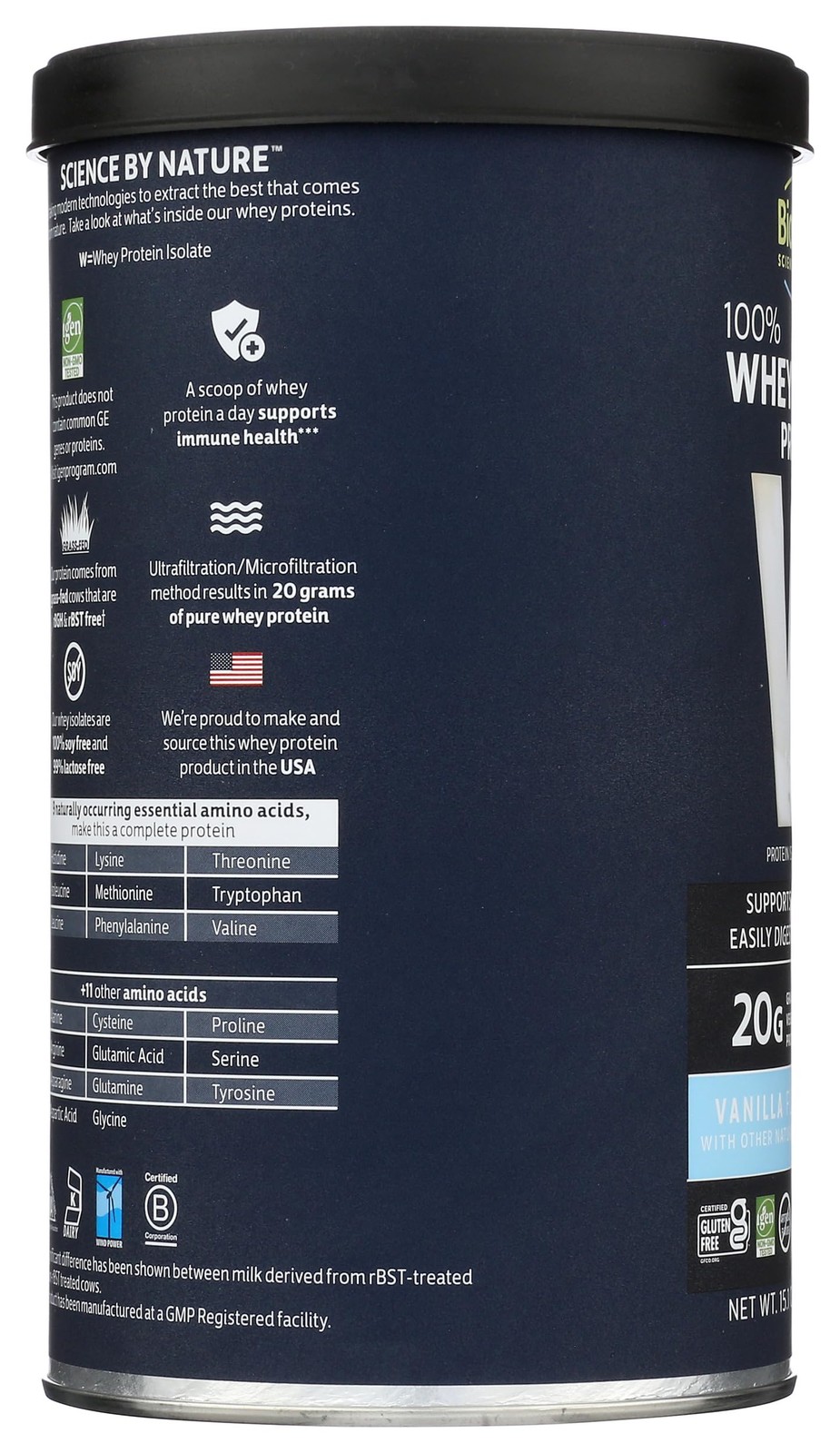 Grass Fed Whey Protein Powder 15.1 Ounce 20g Protein Variety of Flavors