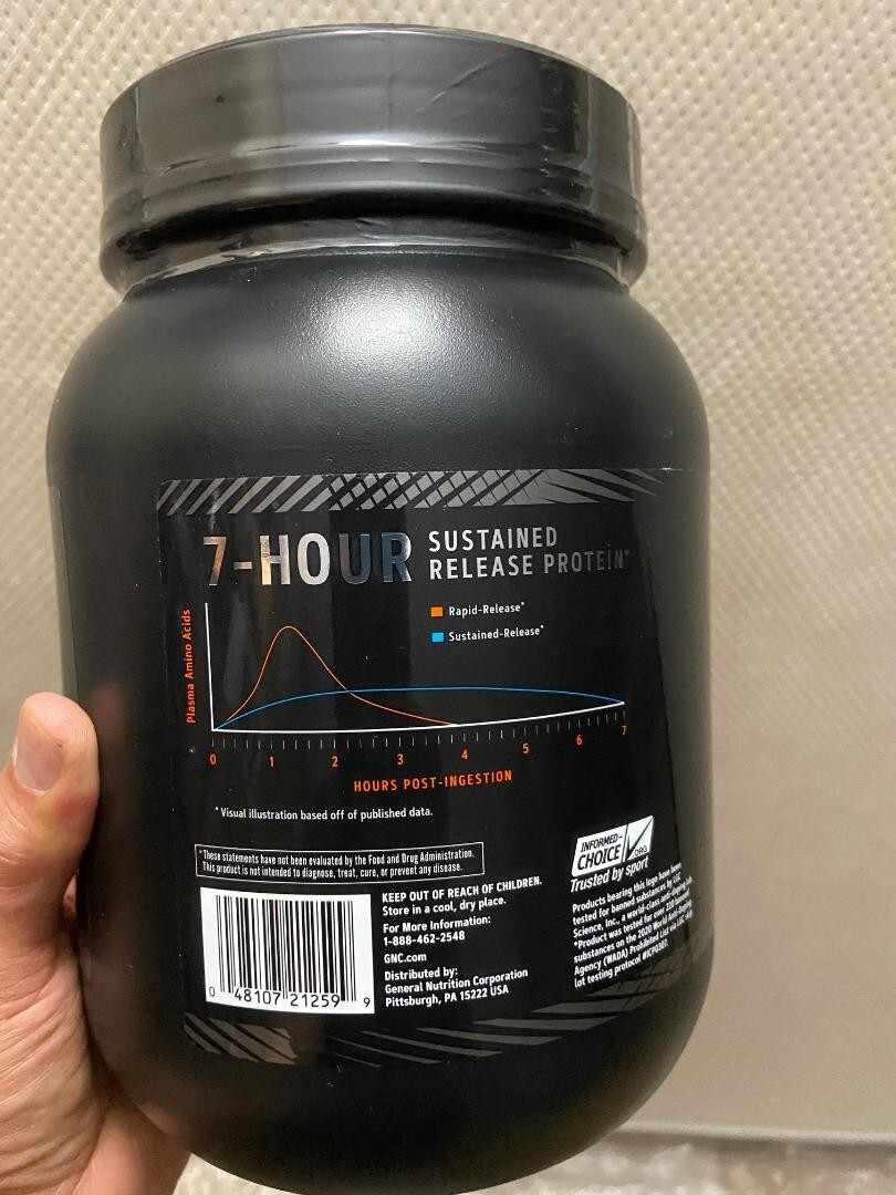 GNC AMP 7 Hours Sustained-Release Protein Blend GLAZED DONUTS 2.01 LB.