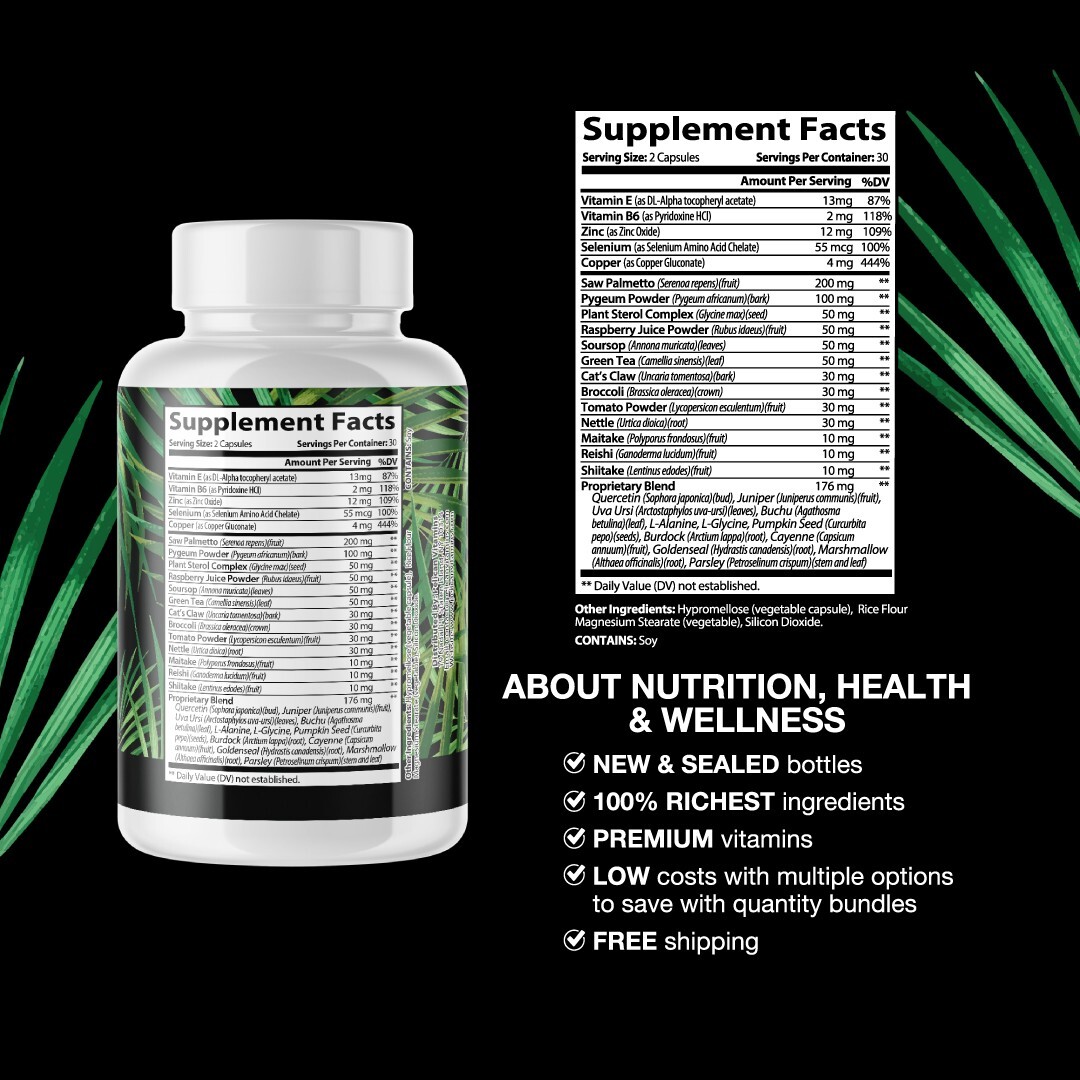Bio Prost- Prostate Support- 5 Bottles- 300 Capsules
