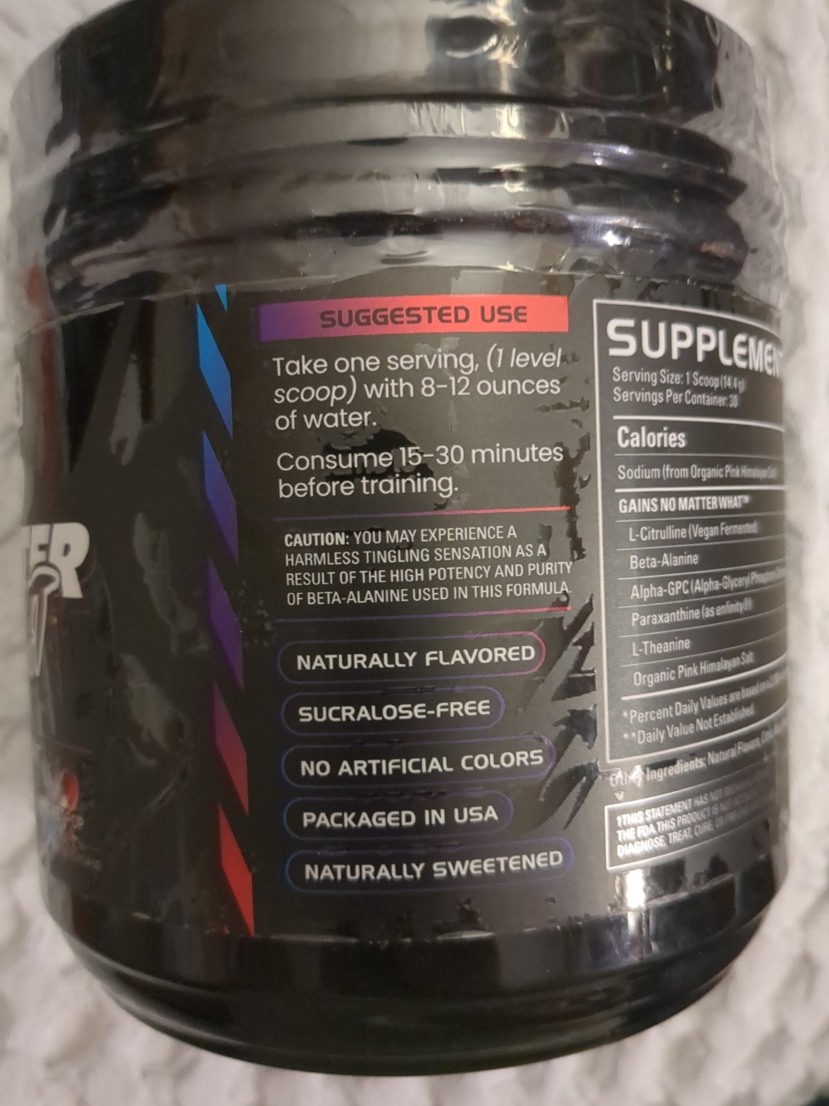 Gains No Matter What Pre Workout Flavor RocketPOP 30 Servings