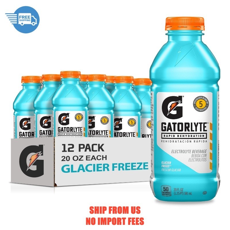 (12 pack) Gatorlyte Rapid Rehydration Electrolyte Drink, Glacier Freeze, 20 fl o