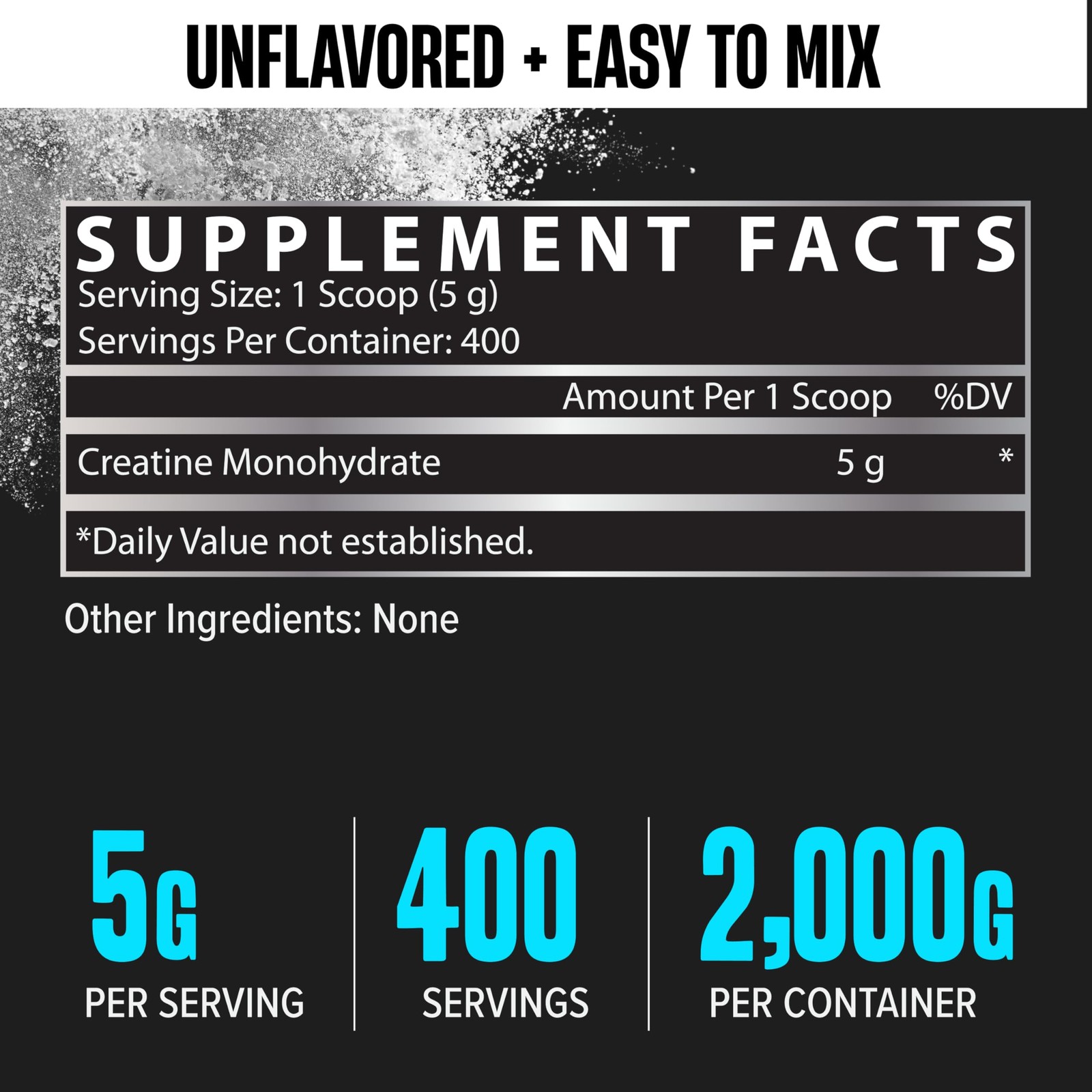 Nutrex Research Creatine Monohydrate Powder 400 400 Servings (Pack of 1)