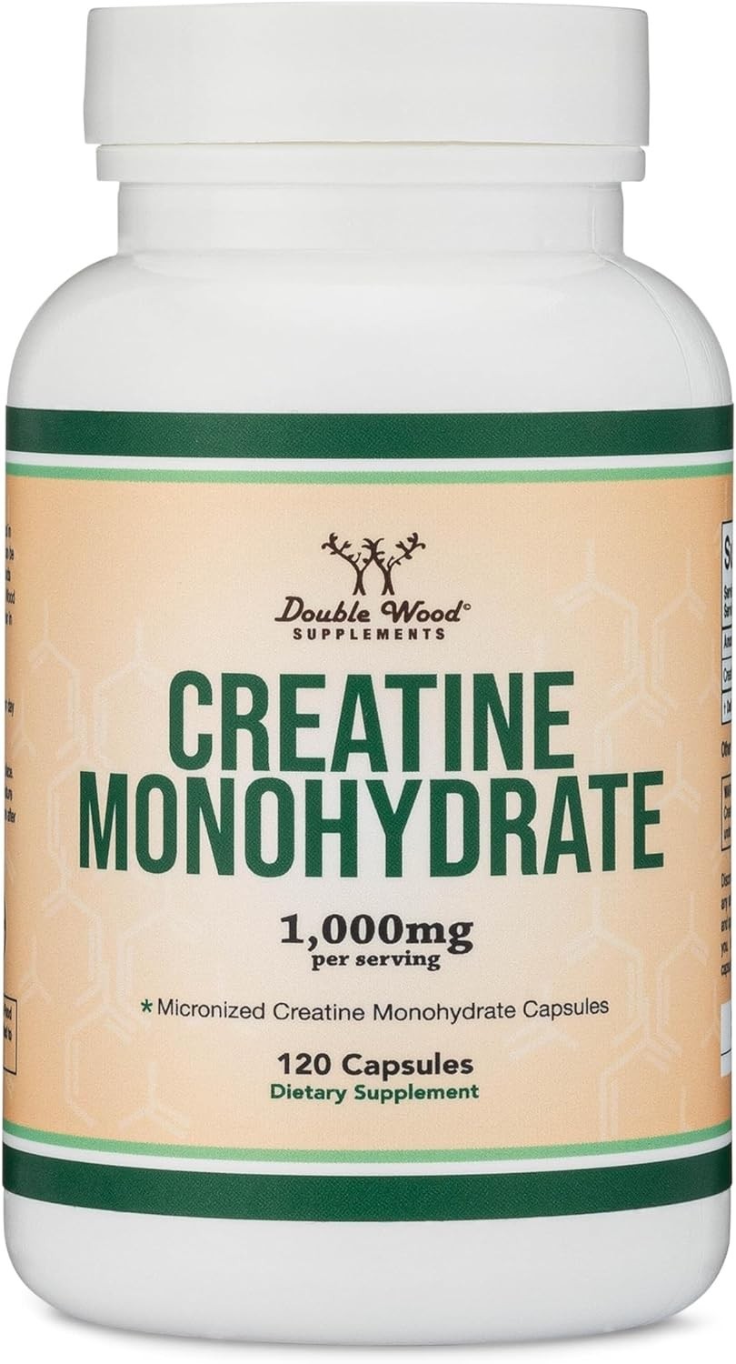 120 Count Creatine Monohydrate Capsules – No Fillers, Non-GMO Power Boost