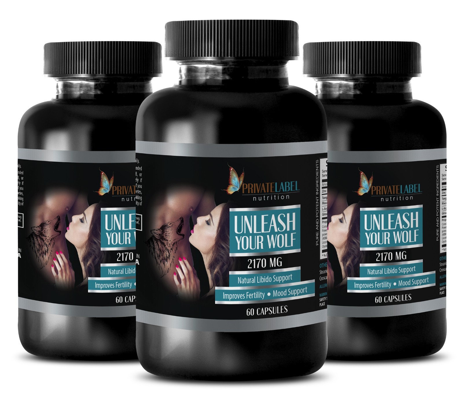 UNLEASH YOUR WOLF – Male Enhancement – Sexual Drive – Extra Strength – 3 Bottles