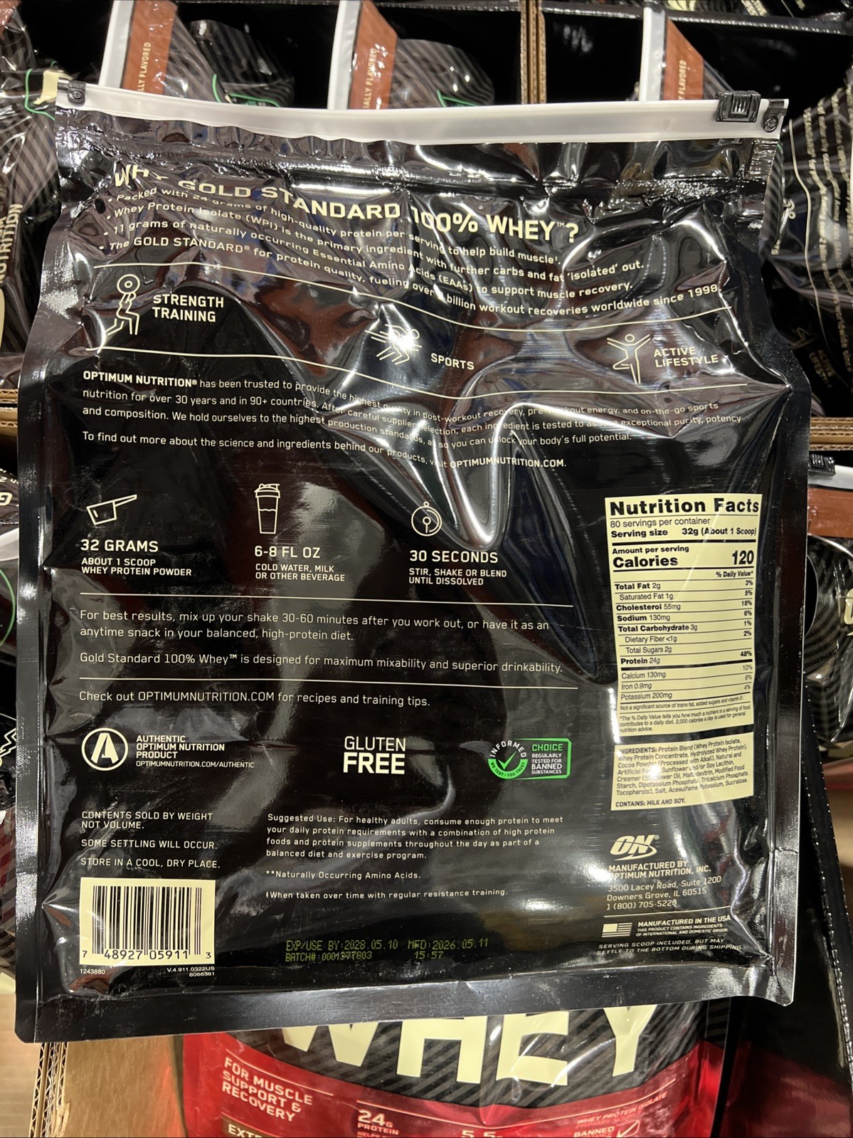Optimum Nutrition Gold Standard Whey Protein Supplements – Chocolate