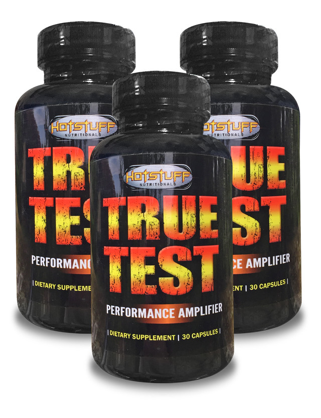 3-Pack Hot Stuff Nutritionals-TRUE TEST, 90 Caps: T Booster – All Natural