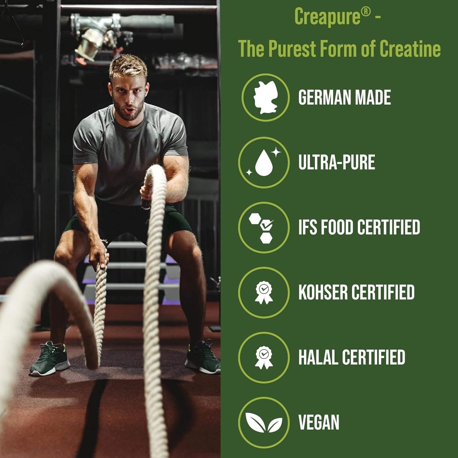 Peak Performance Creapure Creatine Powder Unflavored Pure Vegan 5.29oz