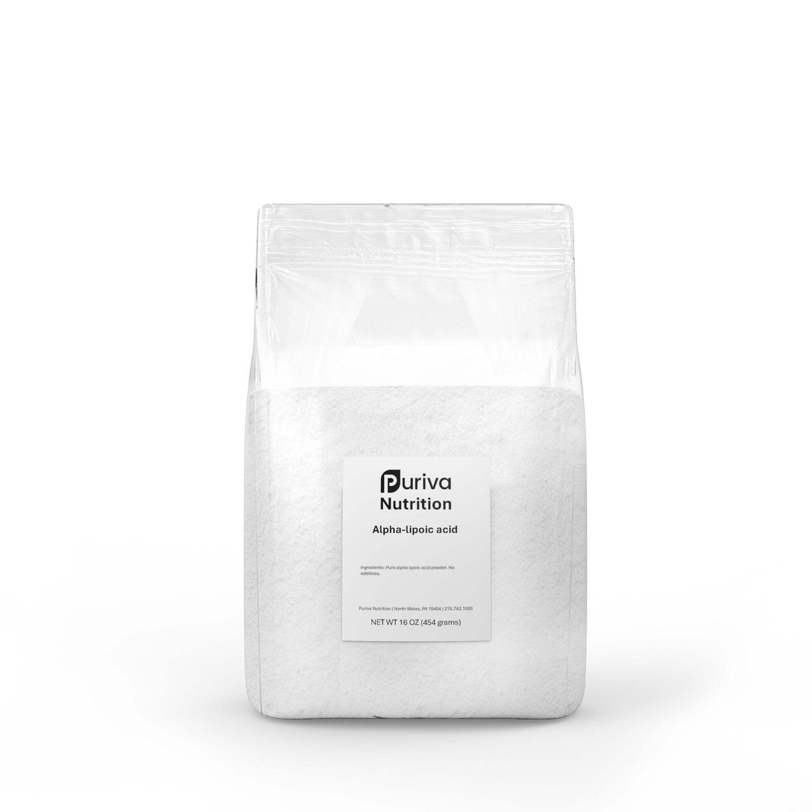 Alpha-lipoic acid powder, 1 pound, by Puriva Nutrition