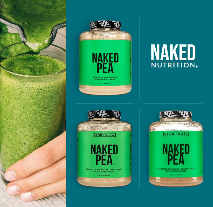 NAKED Pea Protein Powder, Unflavored Vegan Pea Protein, 5 lb