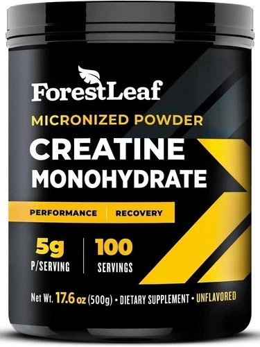 ForestLeaf Micronized Creatine Monohydrate Powder Unflavored 5G Serving 100 Serv