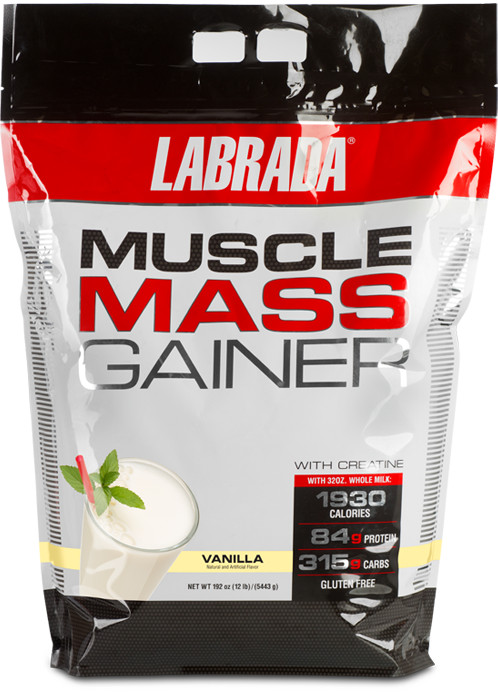 Labrada Muscle Mass Weight Gainer w/ Creatine 1930 Calories 12lb 3 Flavors New