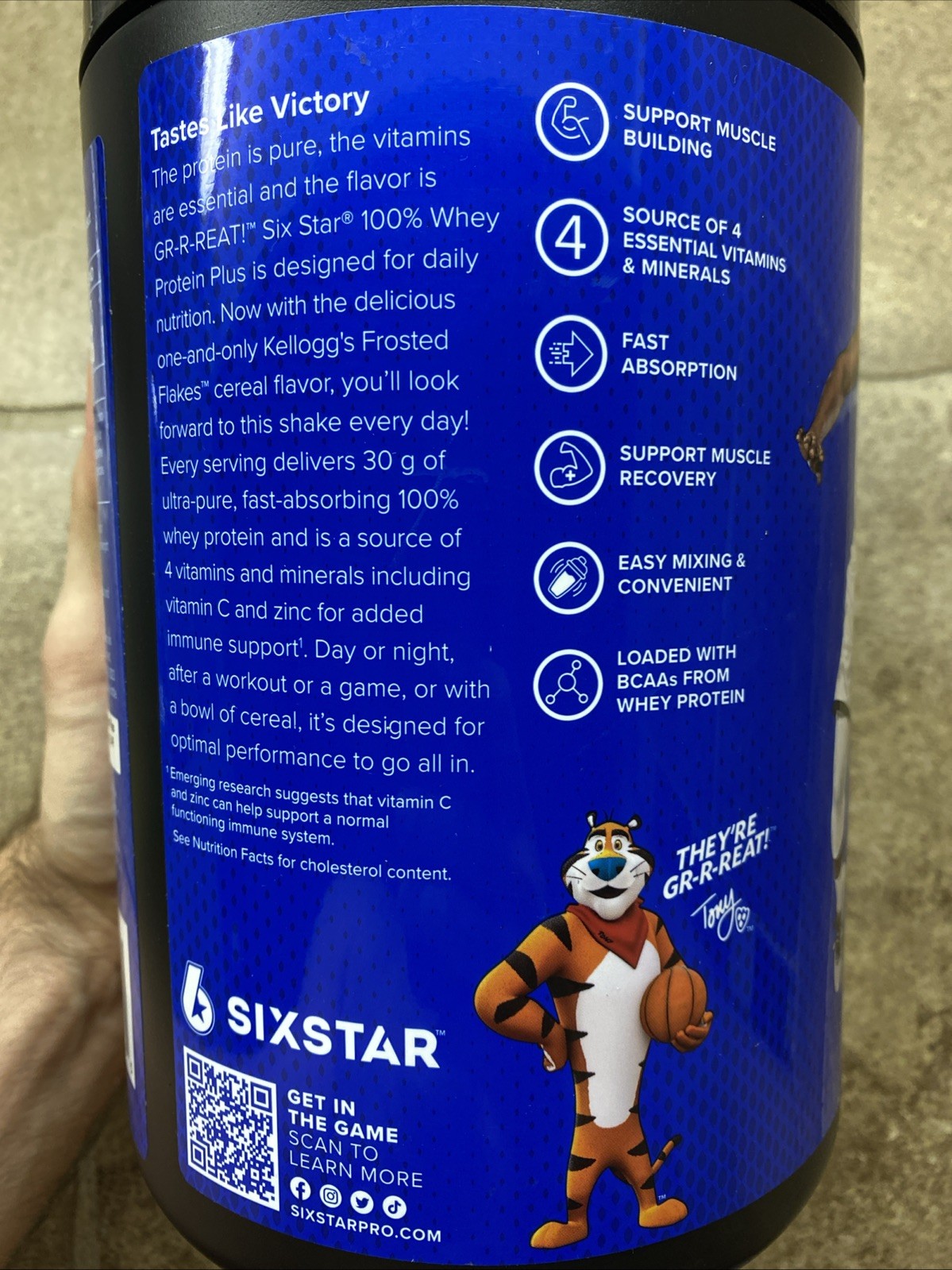 Six Star 100% Whey Protein Plus Kelloggs Frosted Flakes 1.81 lbs