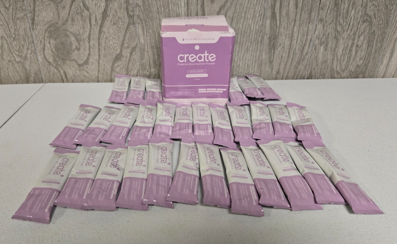 Create Creatine Monohydrate Powder Mixed Berry Dietary Supplement 30 sticks