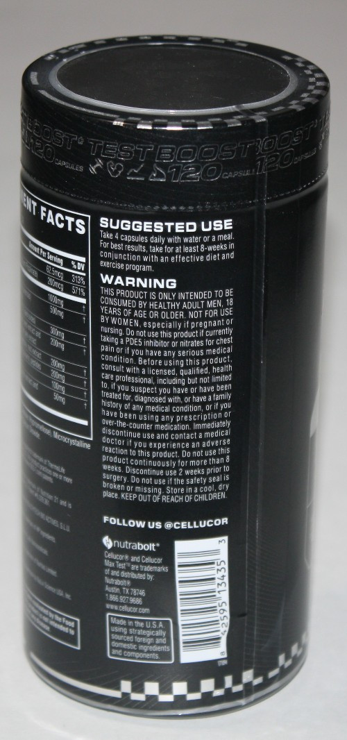 Cellucor Max Test™, Test Booster, 120 Capsules Exp 09/26 NEW