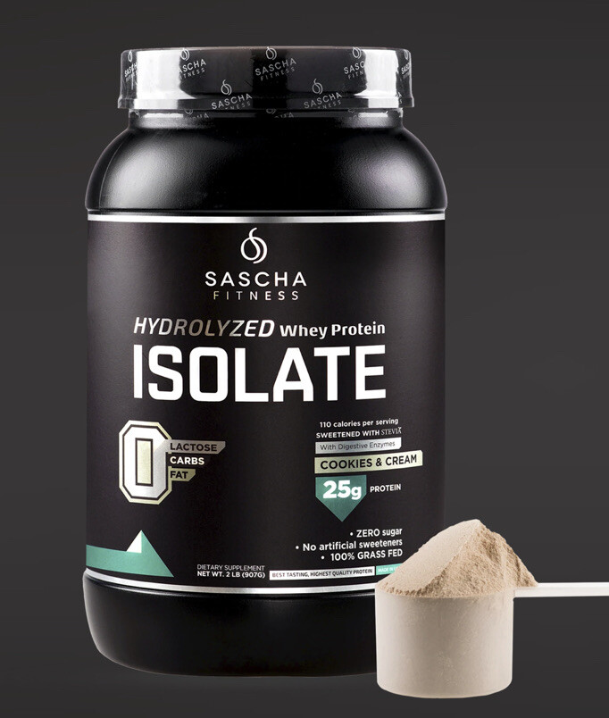 HYDROLYZED WHEY PROTEIN ISOLATE COOKIES & CREAM by Sascha Fitness