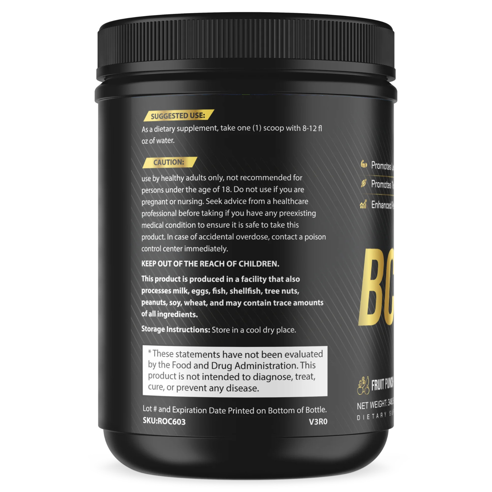 Scivation 105020 BCAA Amino Acid Powder Knockout Fruit Punch