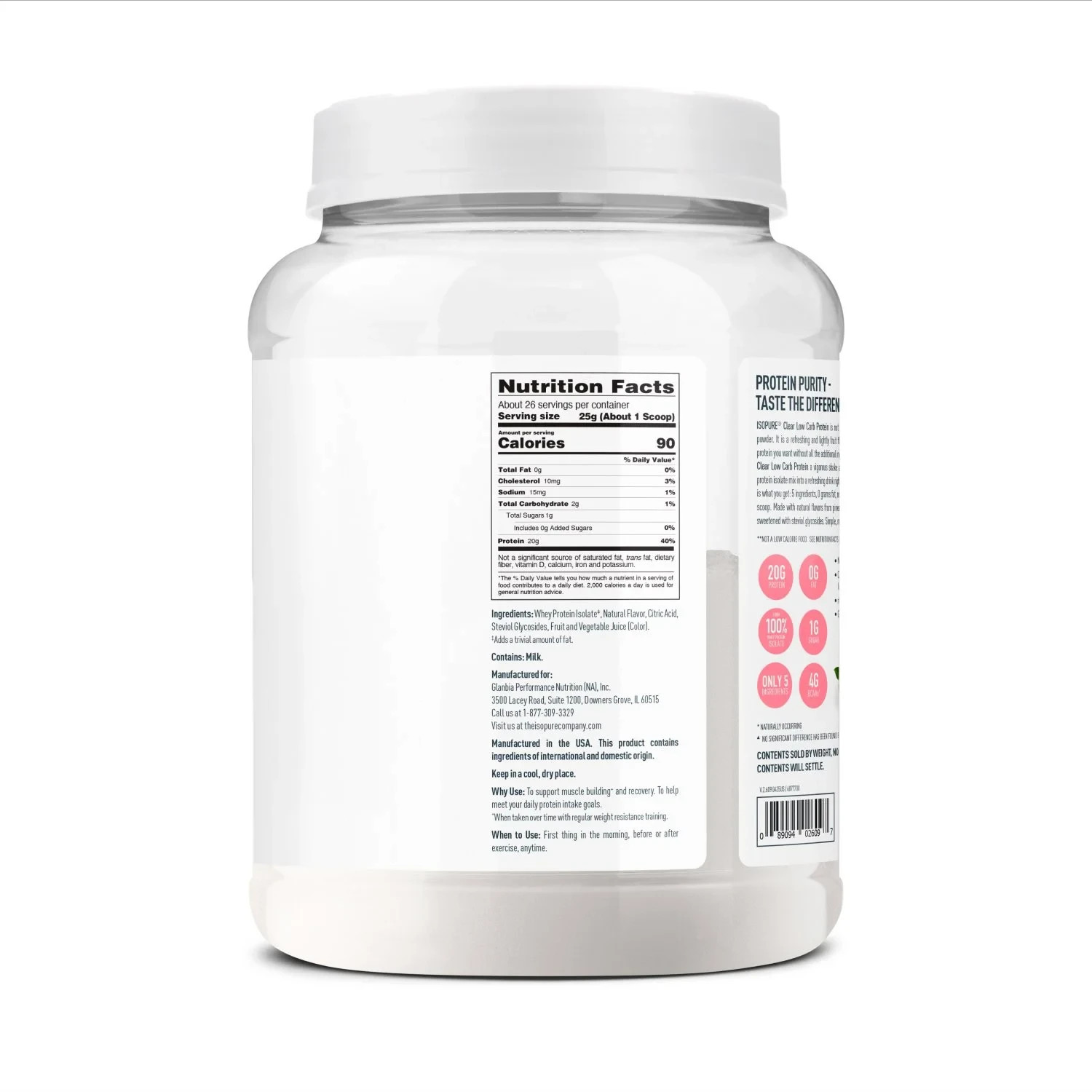 Isopure 20g Clear Protein Powder, Tropical Punch, 1.43 lbs. LIMITED TIME!!!