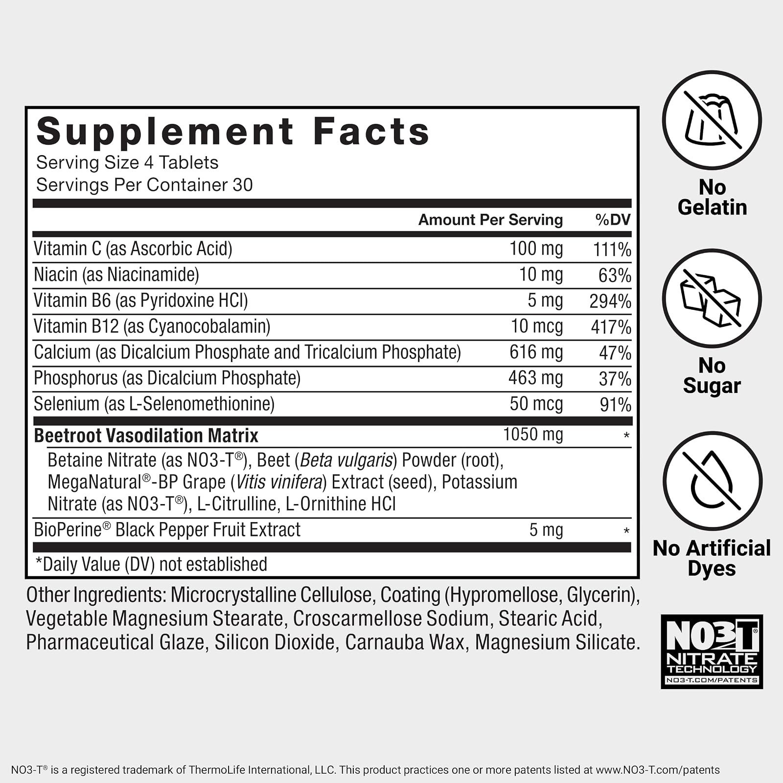 Force Factor Total Beets Blood Pressure Support Supplement 120 Count