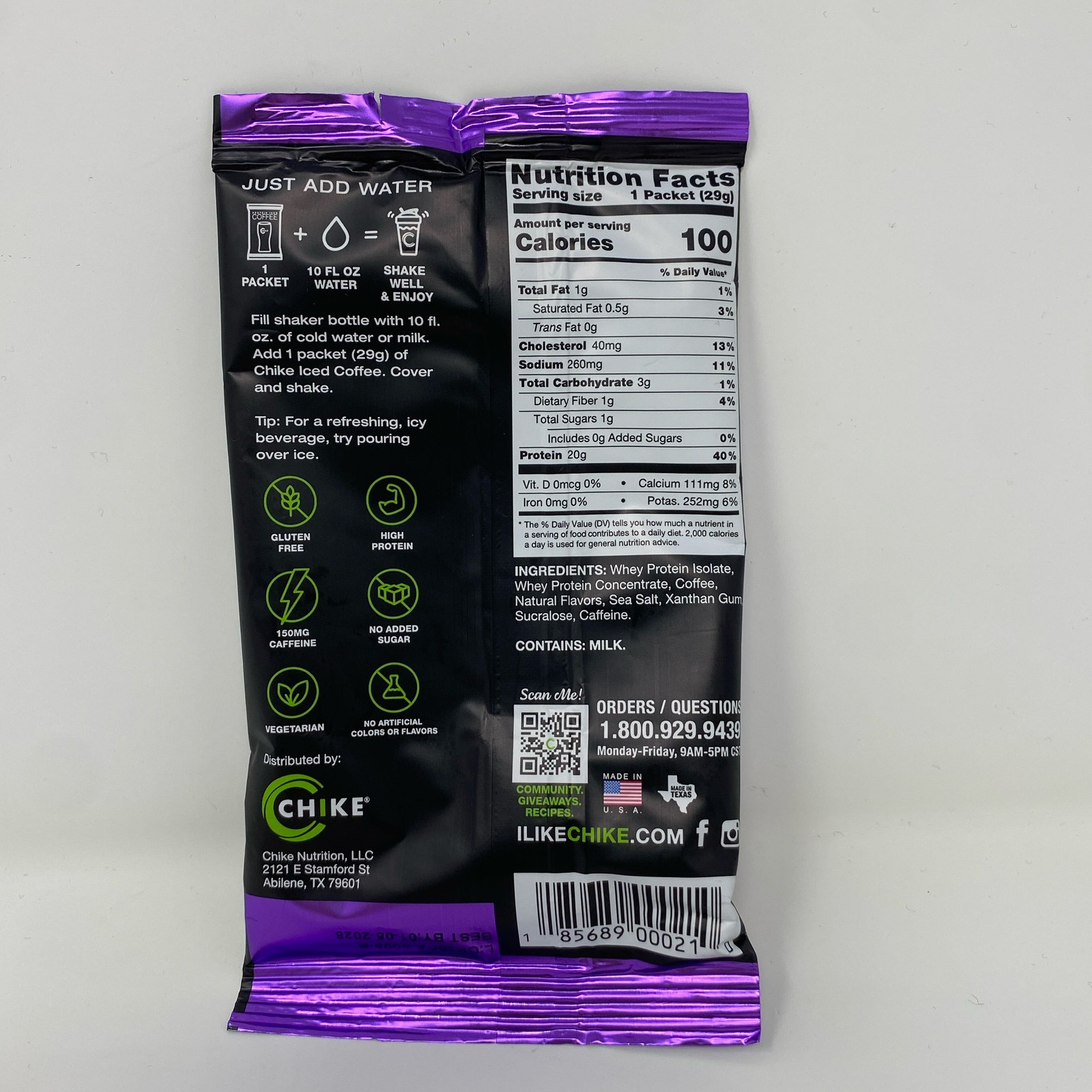 Chike Caramel Protein Iced Coffee Single-Serve 1.02oz Packet