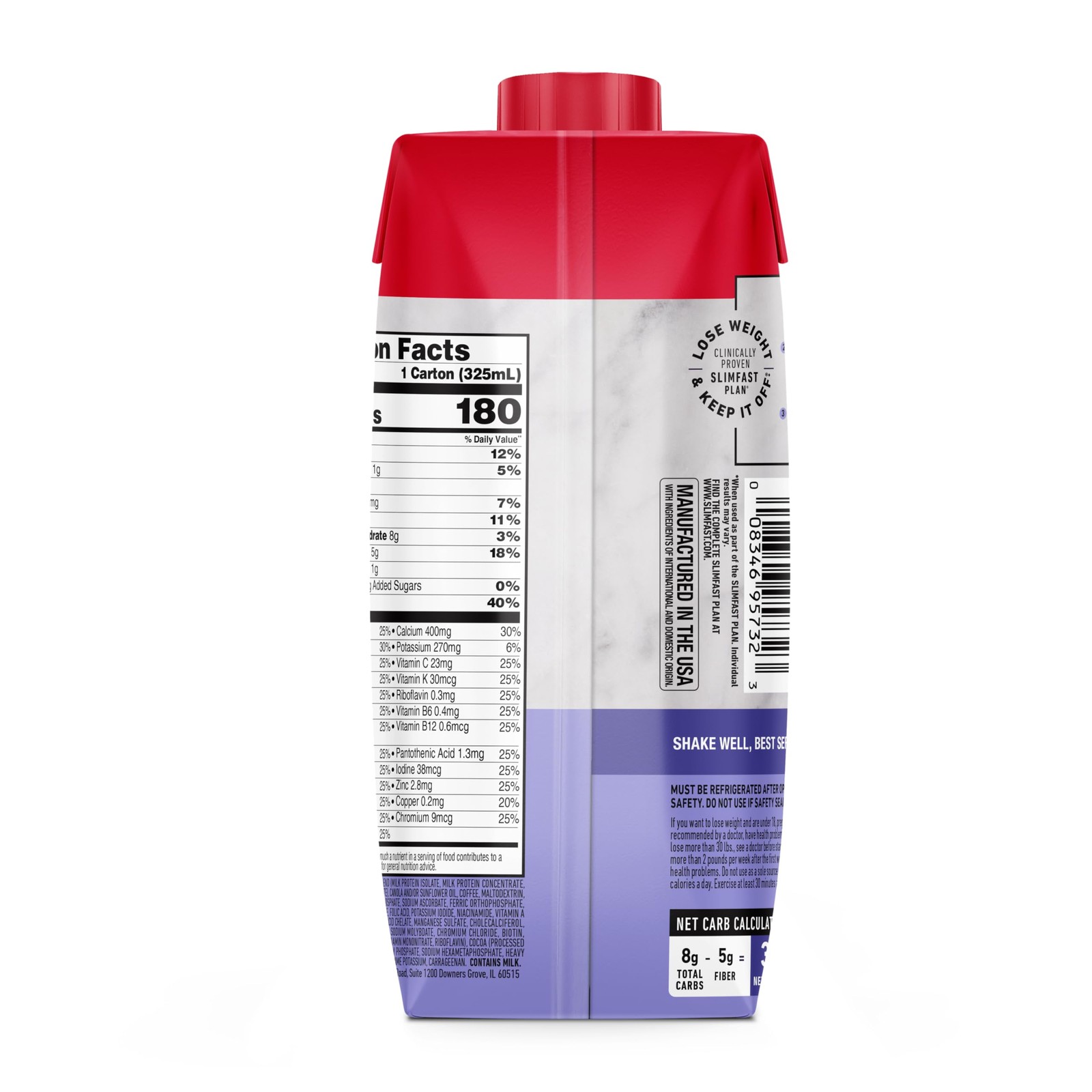 Slimfast Protein Shake Mocha Latte- 20G Protein Meal Replacement Shake Ready To