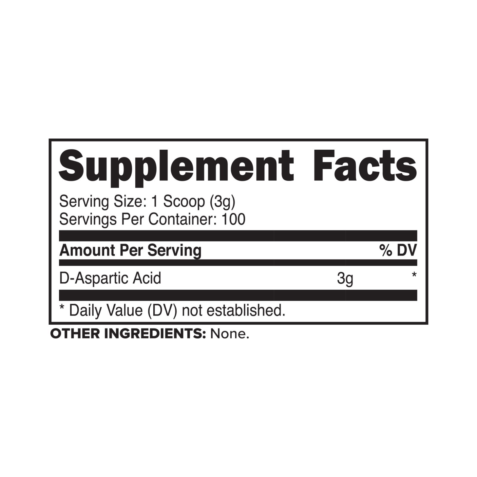PrimaForce D-Aspartic Acid 300 Grams (100 Servings) Unflavored