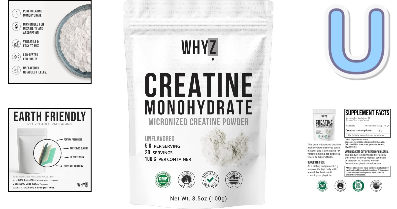 3.5 oz Micronized Creatine Monohydrate – Enhances Muscle Strength & Recovery