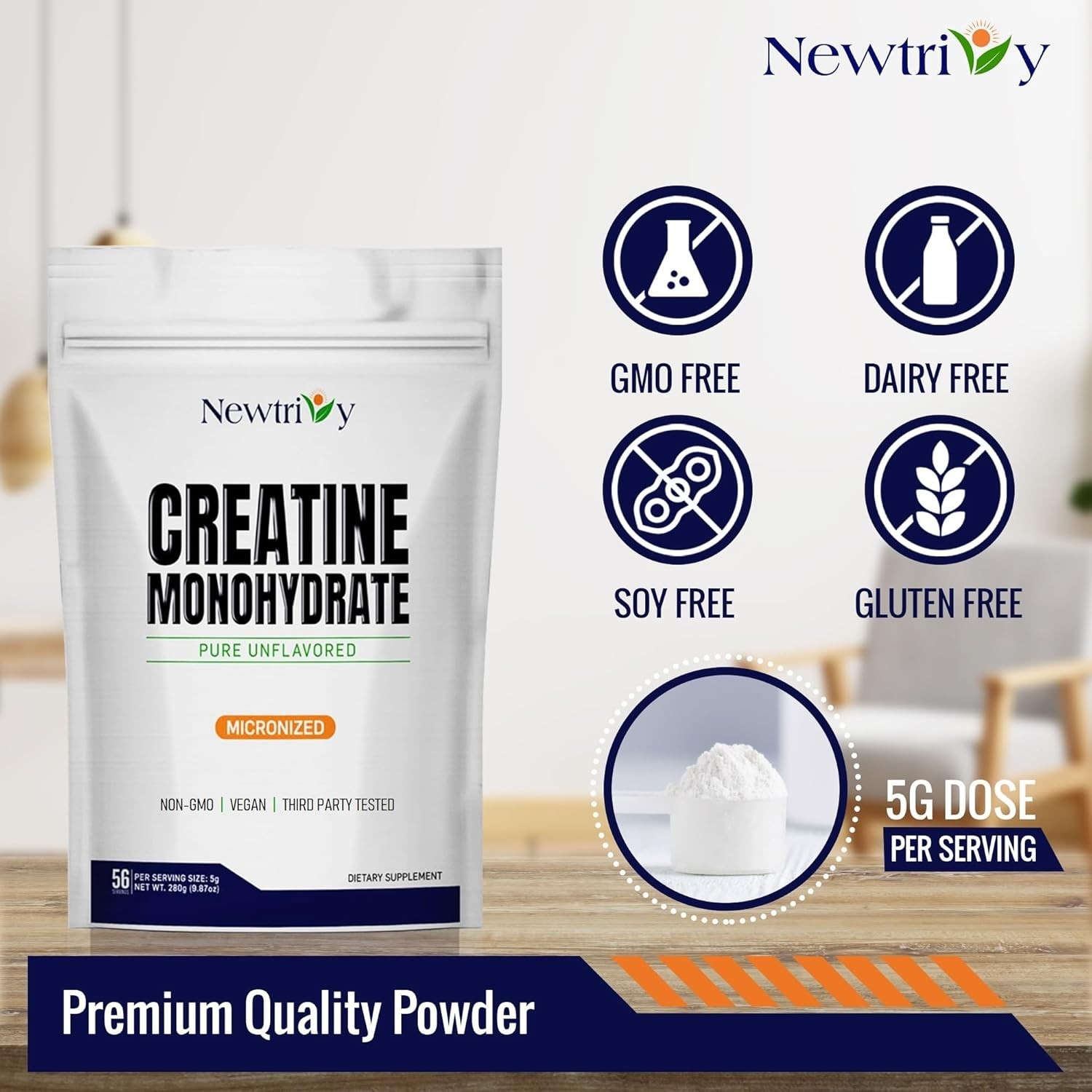 Creatine Monohydrate,Micronized, Pure,Unflavored,280g 9.8oz
