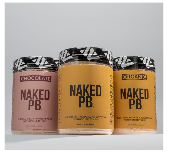 Naked PB 1.5 LB Powdered Peanut Butter – Vegan, No Salt/Sugar, 45 Servings