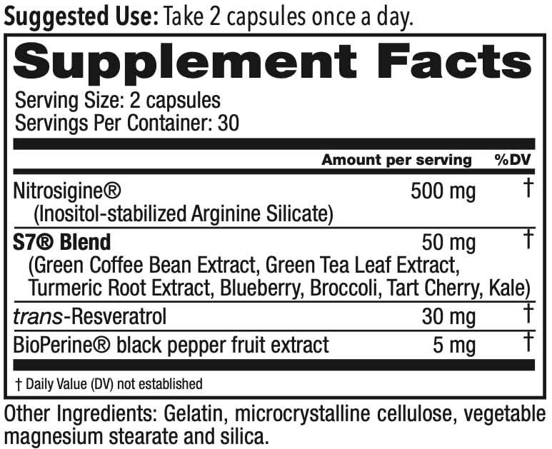 Juvenon Bloodflow-7 Nitric Oxide Supplement Nitrosigine
