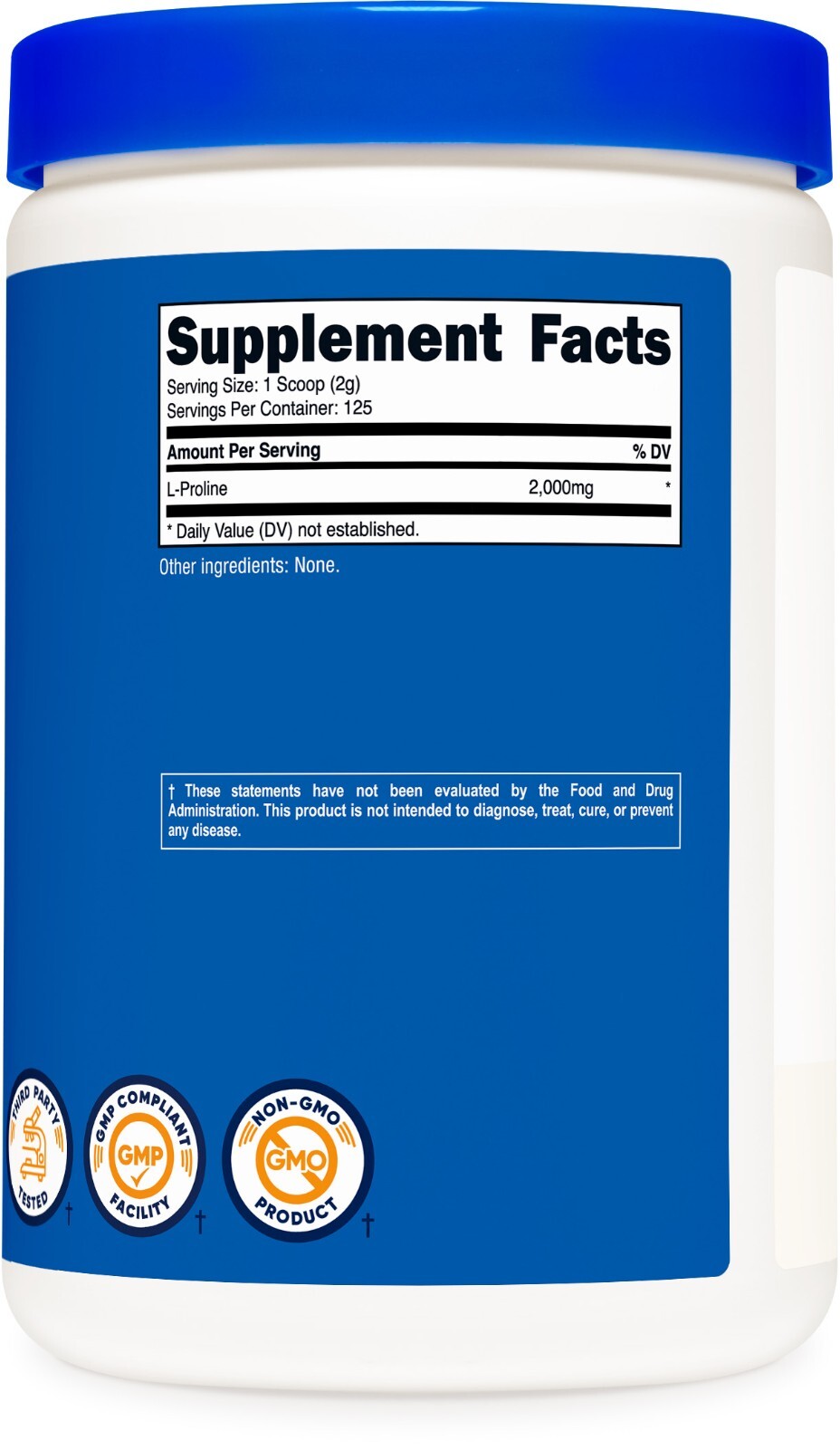 Nutricost L-Proline Powder 250 Grams – 2,000mg Per Serving, Non-GMO