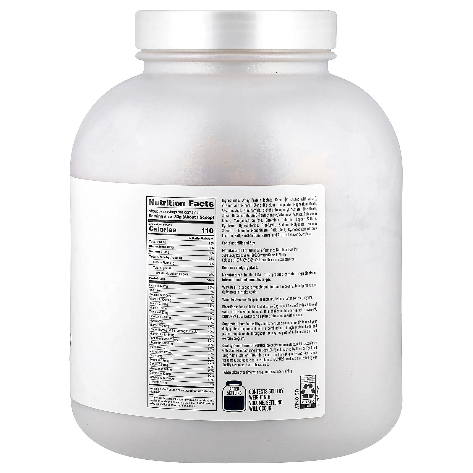 Low Carb Protein Powder, Dutch Chocolate, 4.5 lb (2.04 kg)
