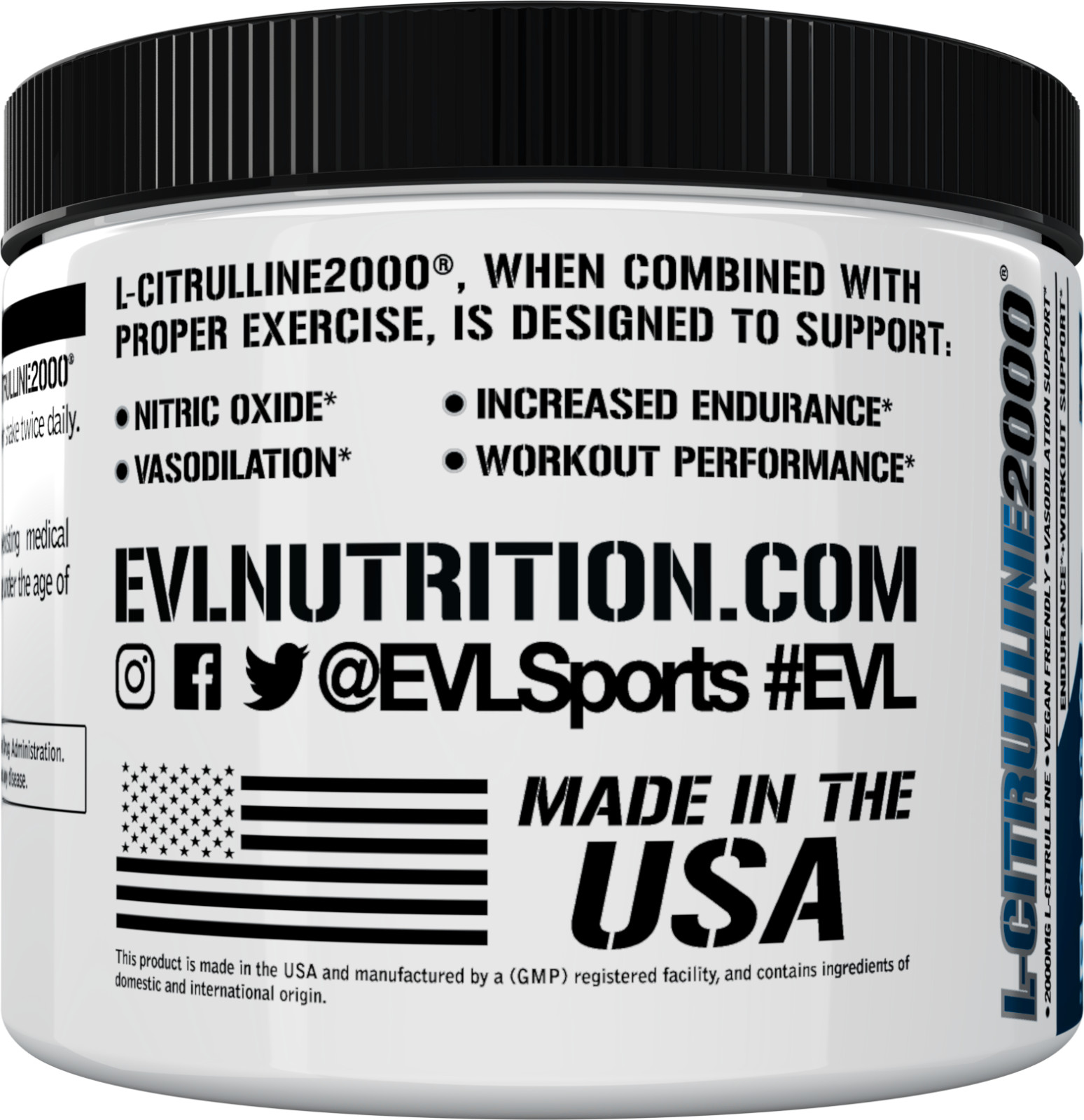 Evlution Nutrition L-Citrulline – Workout & Vasodilation Support – 100 Servings