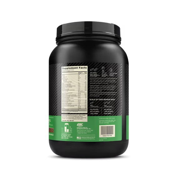 Optimum Nutrition Serious Mass Chocolate Weight Gainer Protein Powder 3 lb